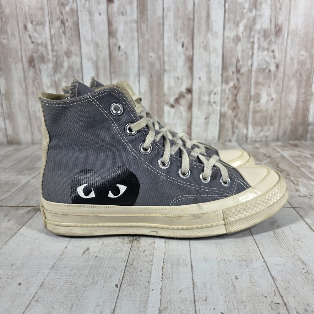 Converse x Comme des Garcons PLAY Chuck 70 High Top Grey 171847C Mens 4 Womens 6